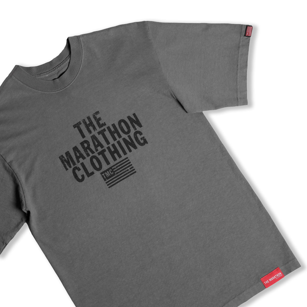 Vintage TMC Stacked Logo T-Shirt - Slate Grey/Black - Detail