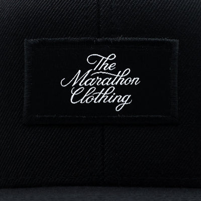 Marathon Stacked Script Snapback - Black