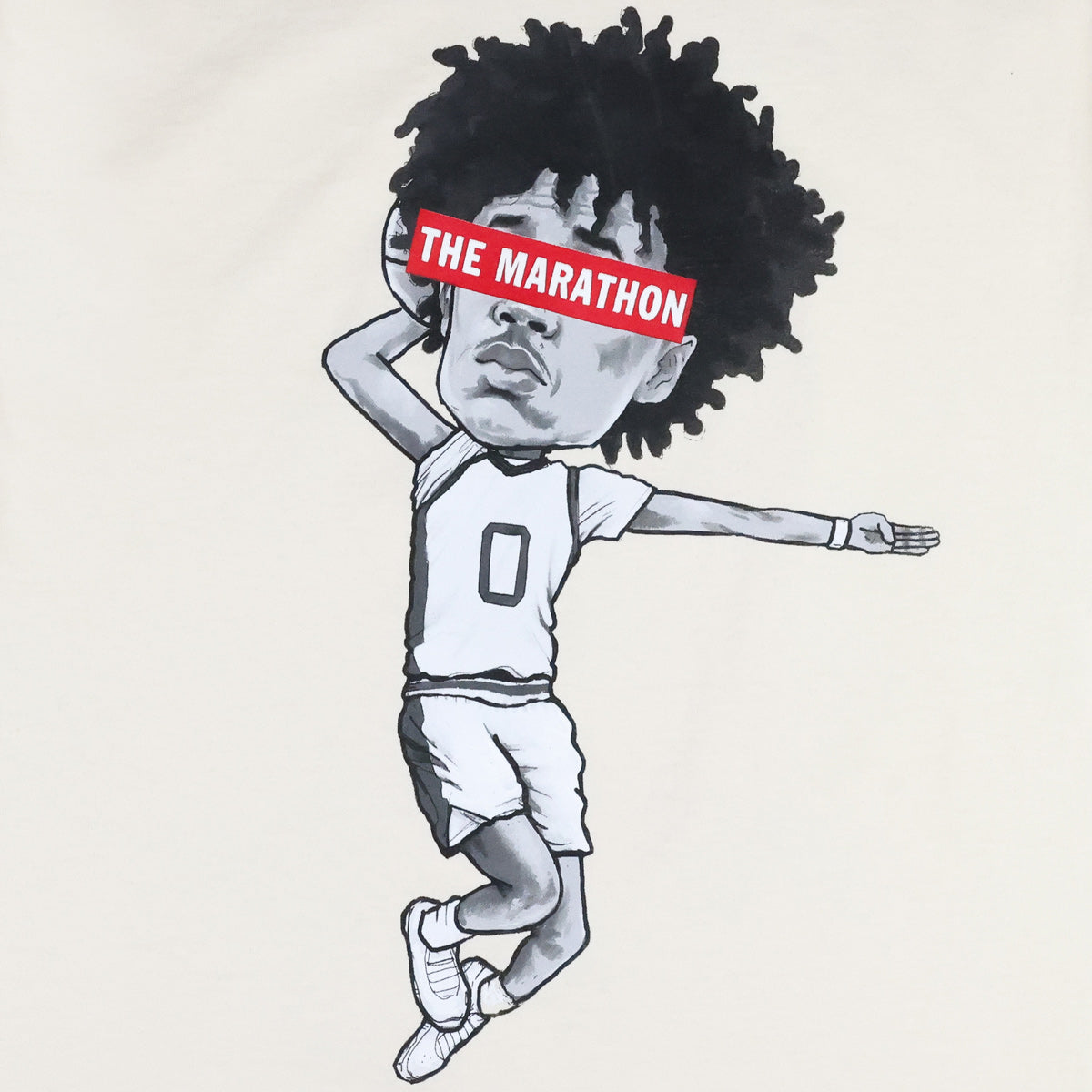 TMC x Tajh Ariza "The Hero" T-Shirt - Creme - Front Detail.