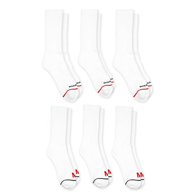 The Marathon Socks - 6 Pack - White