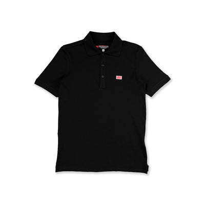 The Marathon Clothing TMC Flag (1 inch) Polo - Black - Front