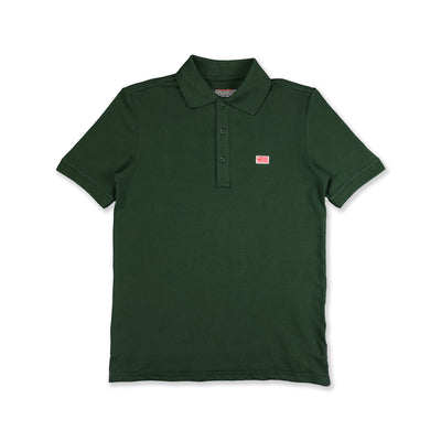 The Marathon Clothing TMC Flag (1 inch) Polo - Forest Green - Front