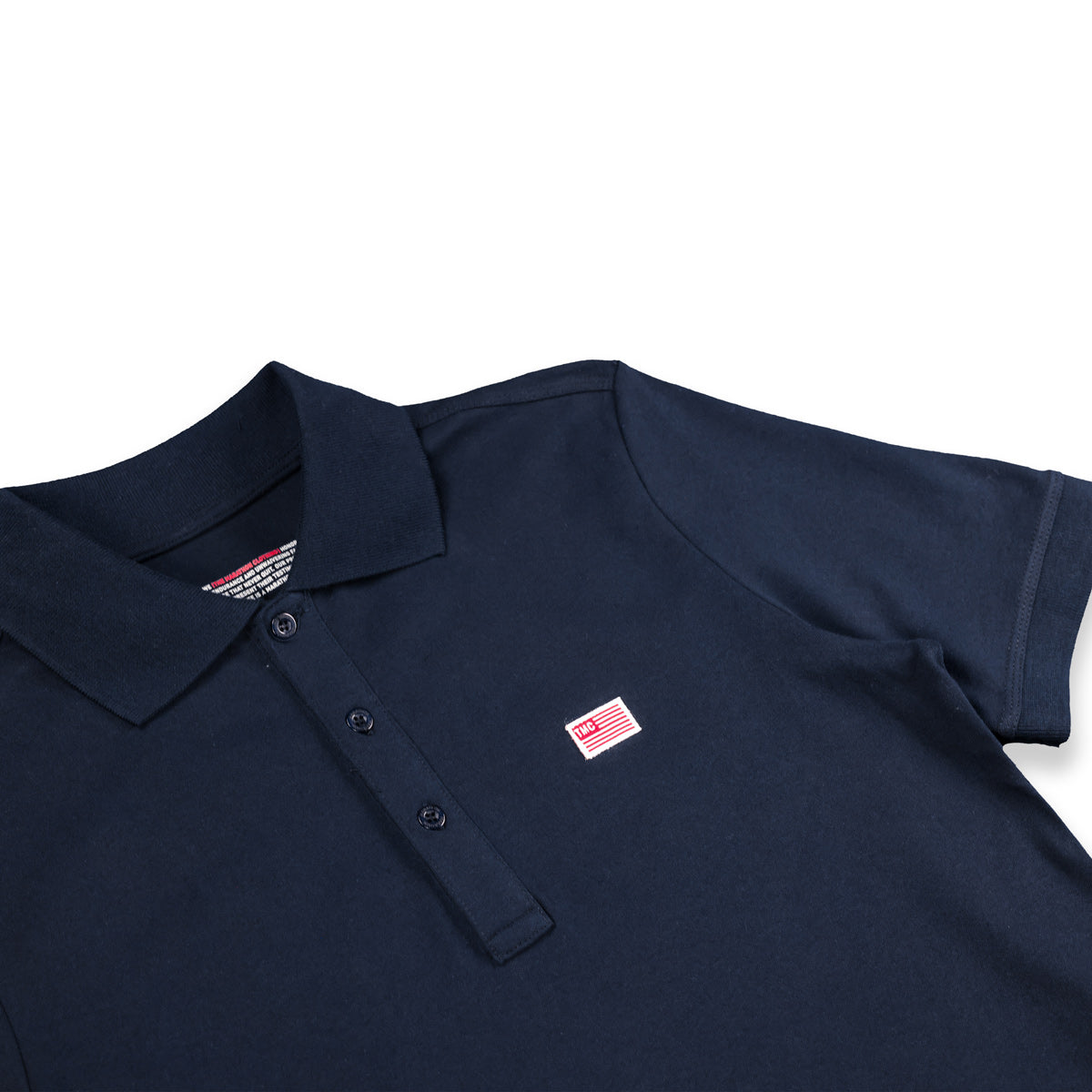 The Marathon Clothing TMC Flag (1 inch) Polo - Navy - Detail 1