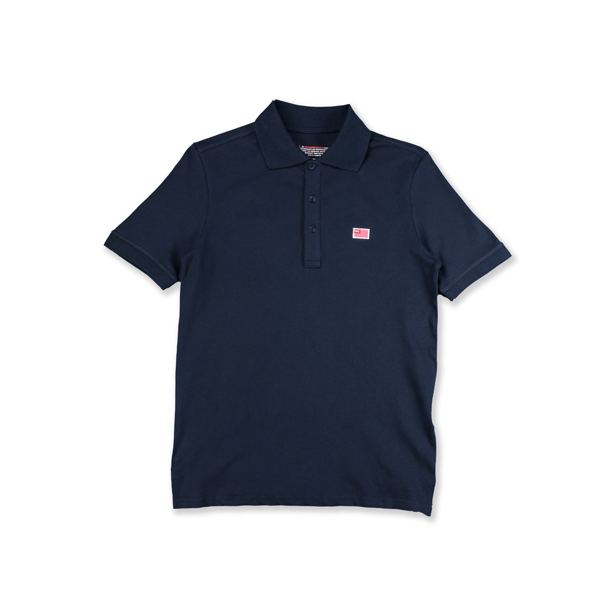 The Marathon Clothing TMC Flag (1 inch) Polo - Navy - Front