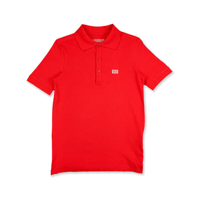The Marathon Clothing TMC Flag (1 inch) Polo - Red - Front