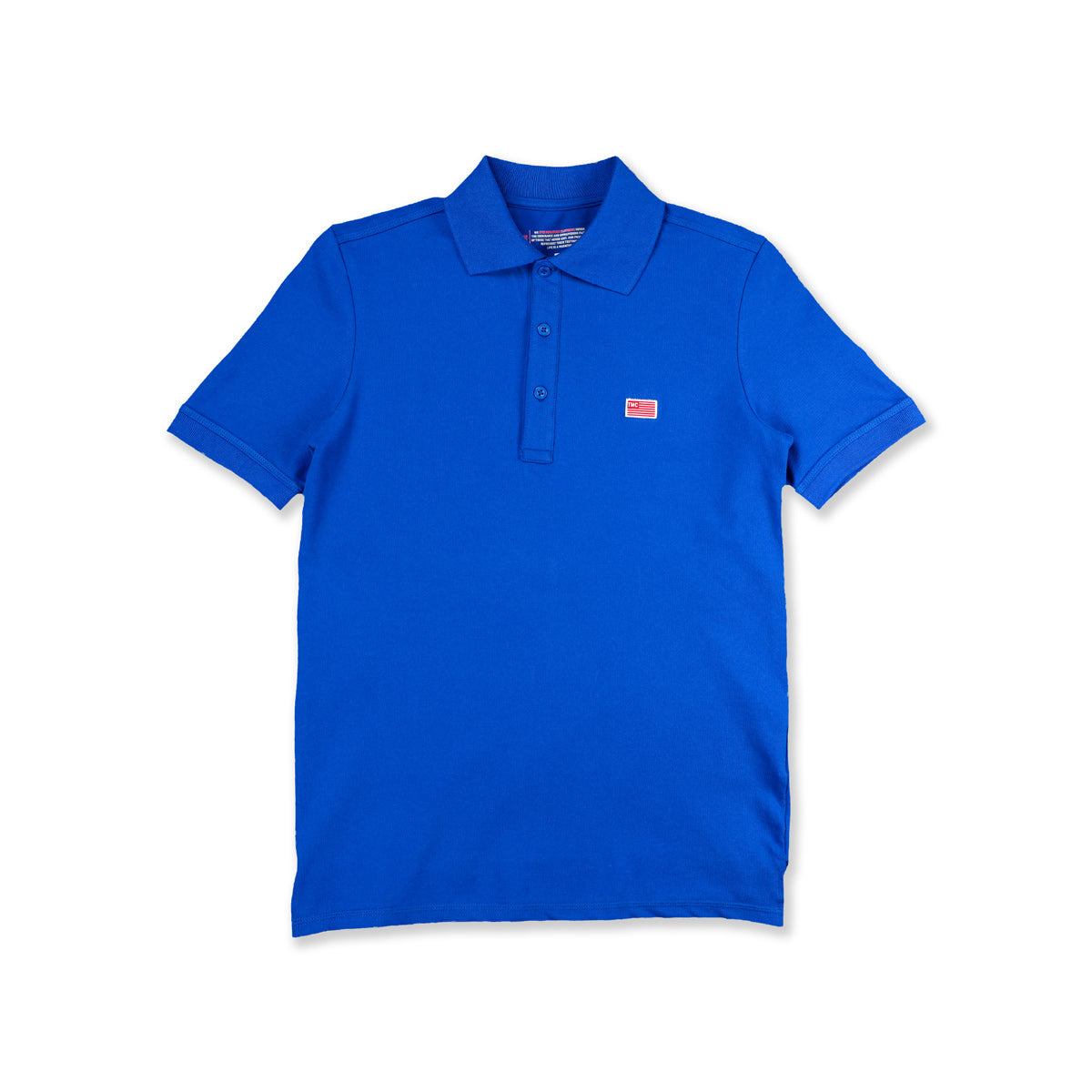 The Marathon Clothing TMC Flag (1 inch) Polo - Royal Blue - Front