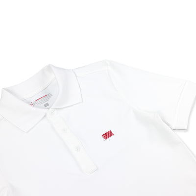 The Marathon Clothing TMC Flag (1 inch) Polo - White - Detail