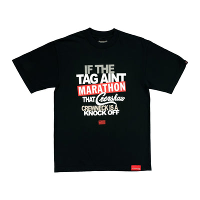 Limited Edition Tag Ain’t Marathon T-Shirt - Black - Front