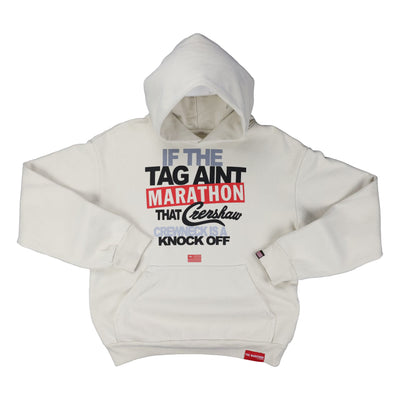 Tag Ain’t Marathon Hoodie - Bone - Front