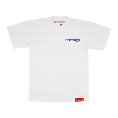The Brand T-Shirt - White/Navy - Front