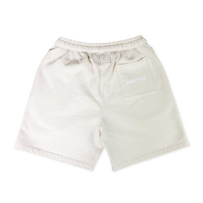 Marathon Trademark Sweat Shorts - Bone - Back