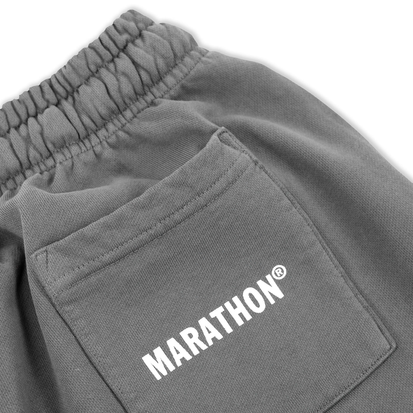 Marathon Trademark Sweat Shorts - Slate Grey - Back Detail