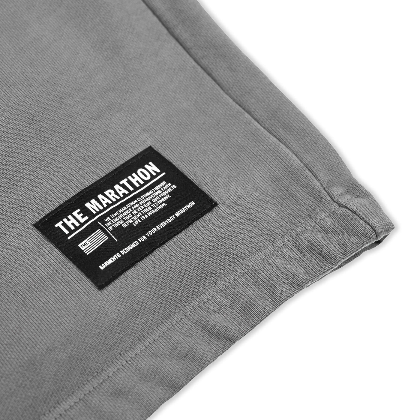 Marathon Trademark Sweat Shorts - Slate Grey - Front Detail