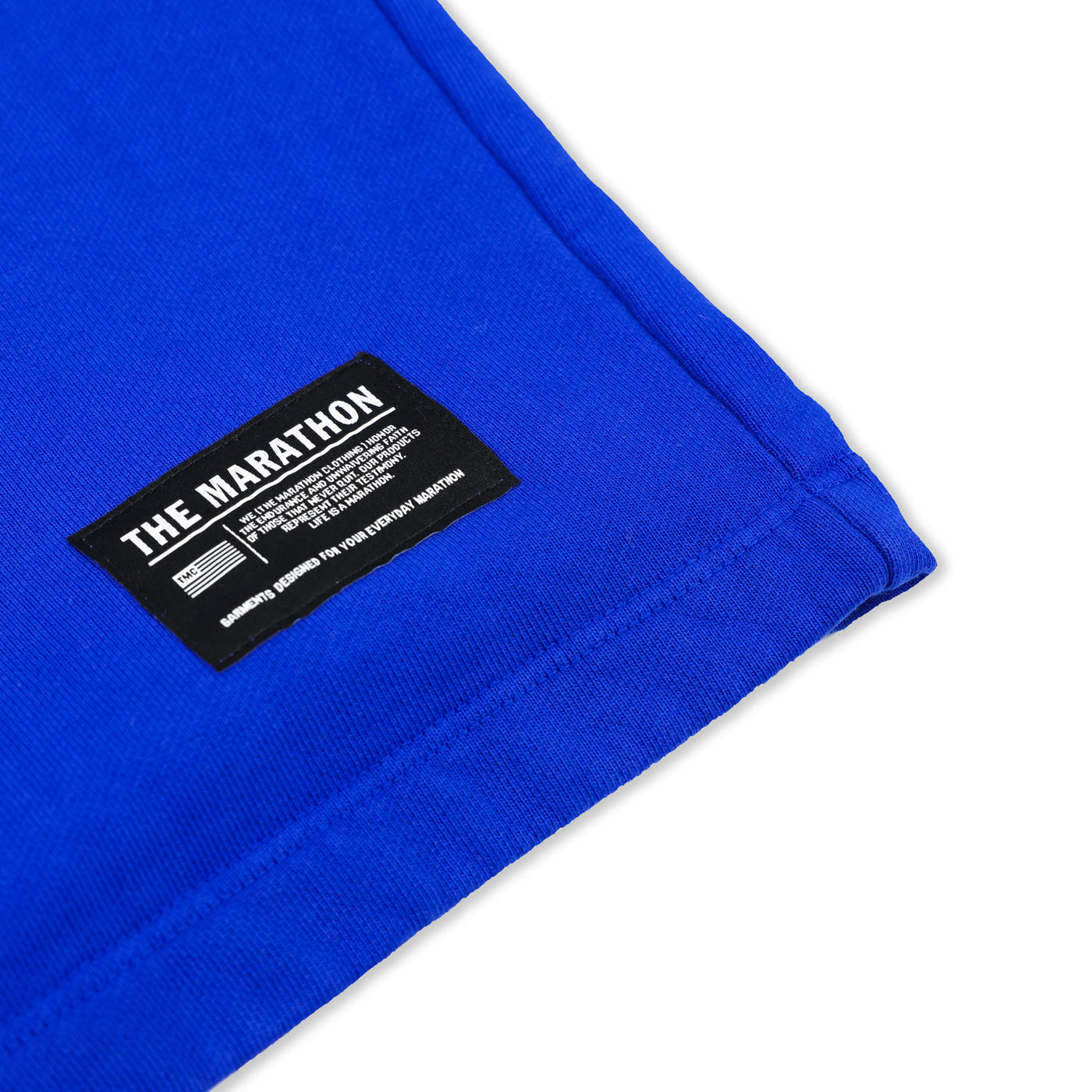 Marathon Trademark Sweat Shorts - Royal - Front Detail