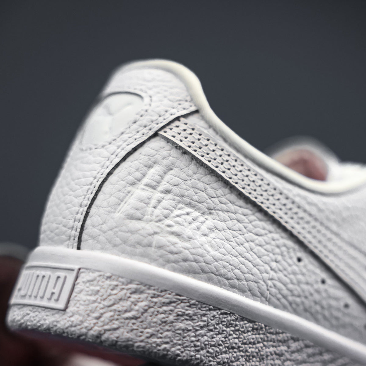 Marathon x PUMA Triple Whites - Heel Detail