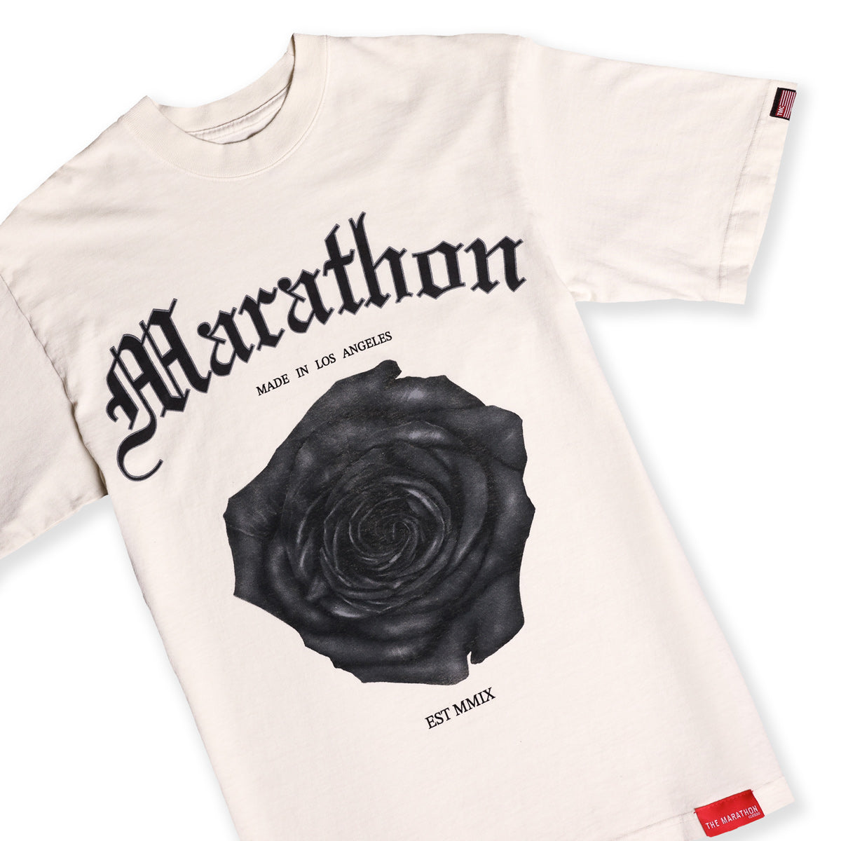Triumph Rose T-Shirt - Bone/Black - Detail