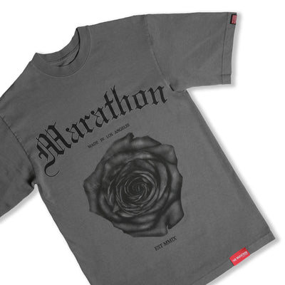 Triumph Rose T-Shirt - Slate Grey/Black - Detail