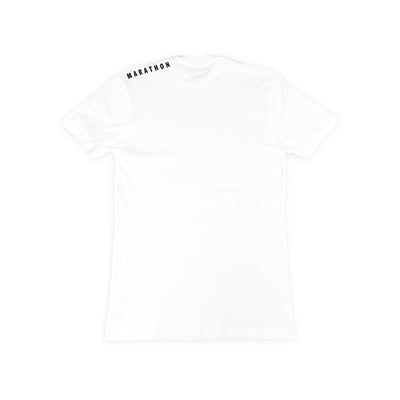 Marathon Shoulder T-Shirt (Ultra Fitted) - White/Black - Detail 2