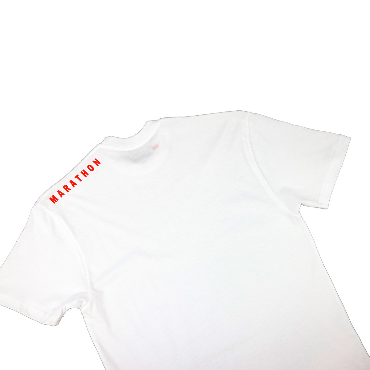 Marathon Shoulder T-Shirt (Ultra Fitted) - White/Red - Detail 2