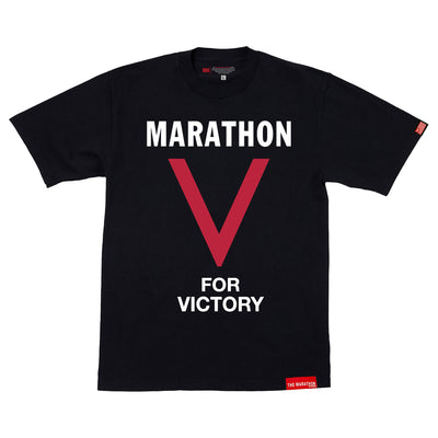 Marathon V For Victory T-Shirt - Black