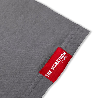 Marathon V For Victory T-Shirt - Slate Grey - Woven Label