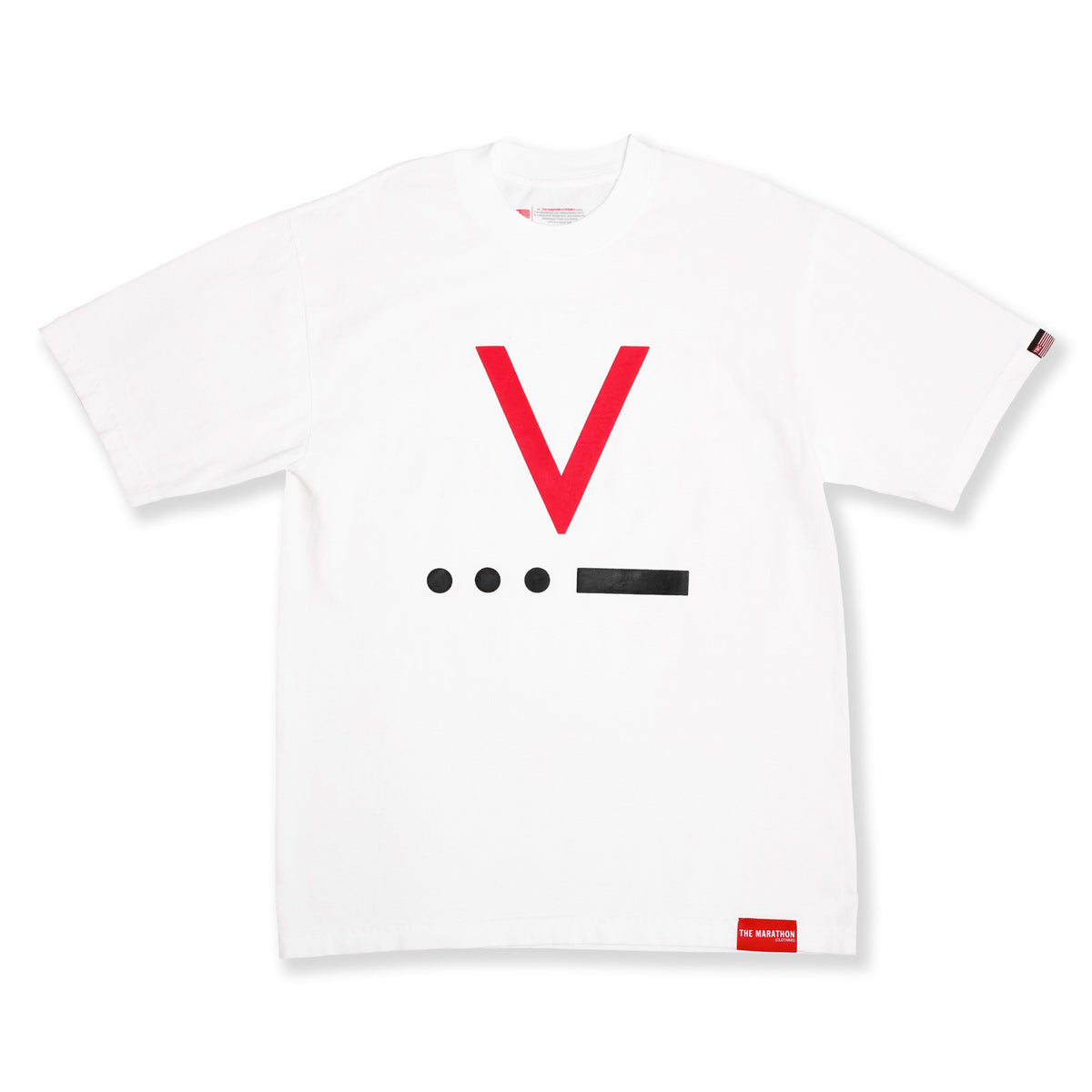 V for Victory Code T-Shirt - White - Front