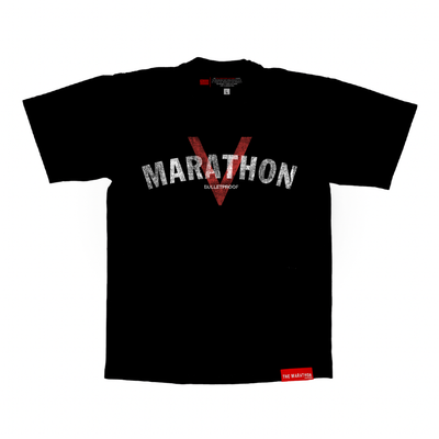 Marathon V for Victory Package T-Shirt - Black - Front