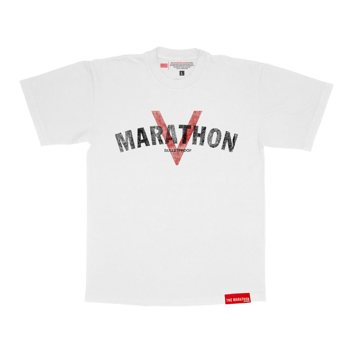 Marathon V for Victory Package T-Shirt - White - Front