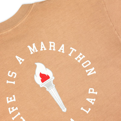 Victory Torch T-Shirt - Rose Granite - Back Detail 