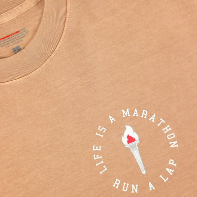 Victory Torch T-Shirt - Rose Granite - Front Detail