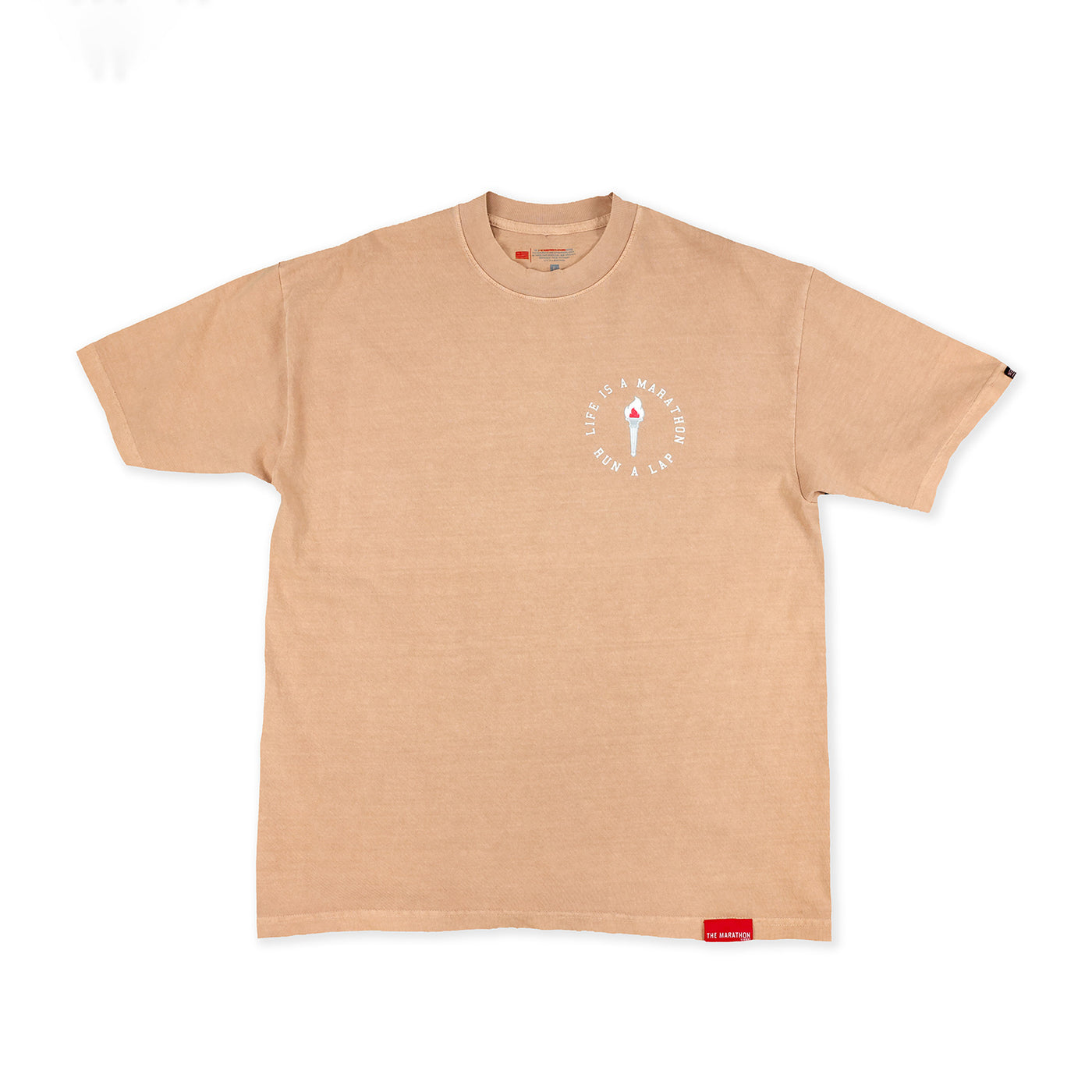 Victory Torch T-Shirt - Rose Granite - Front
