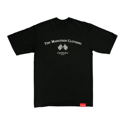 Victory Flag T-Shirt - Black/Bone - Front