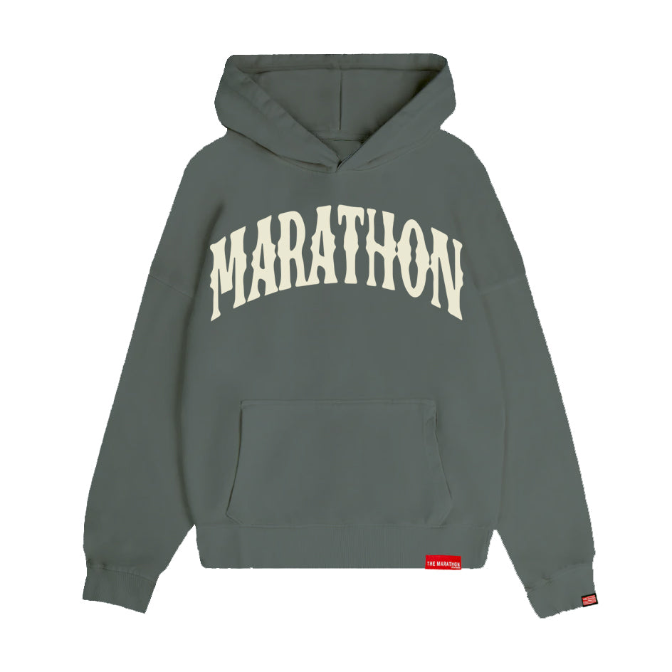 Marathon Vintage Arch Hoodie - Alpine/Cream