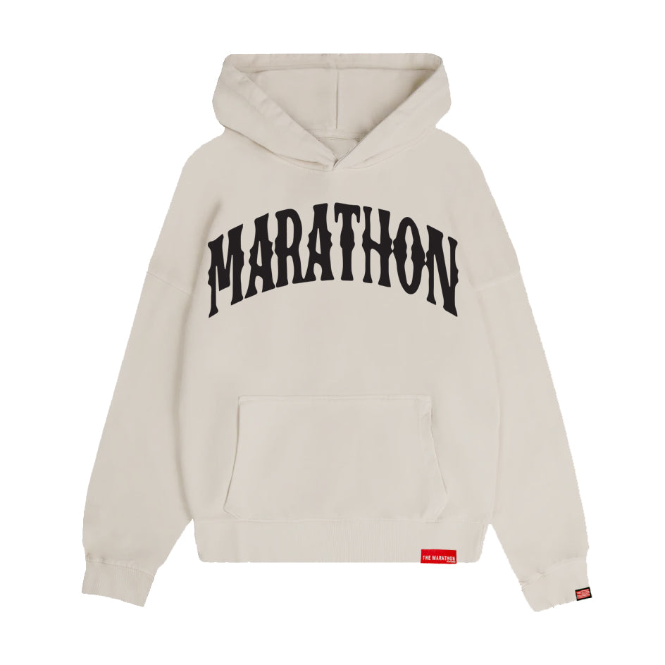 Marathon Vintage Arch Hoodie - Bone/Black