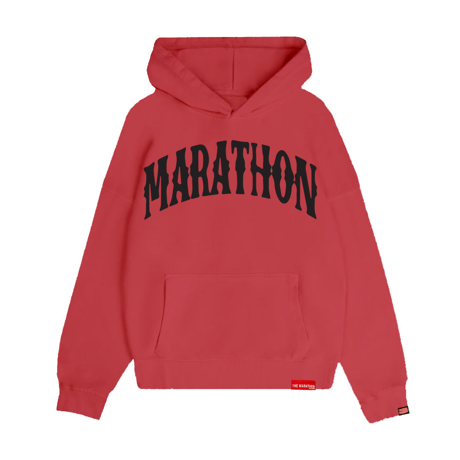 Marathon Vintage Arch Hoodie - Red/Black