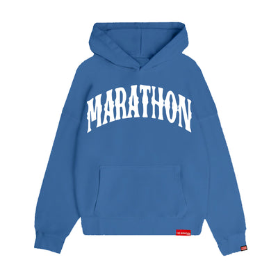 Marathon Vintage Arch Hoodie - Royal/White