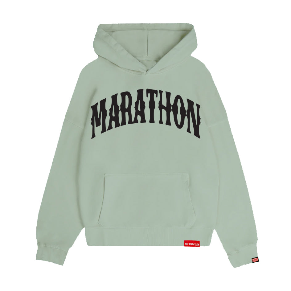 Marathon Vintage Arch Hoodie - Sage/Black