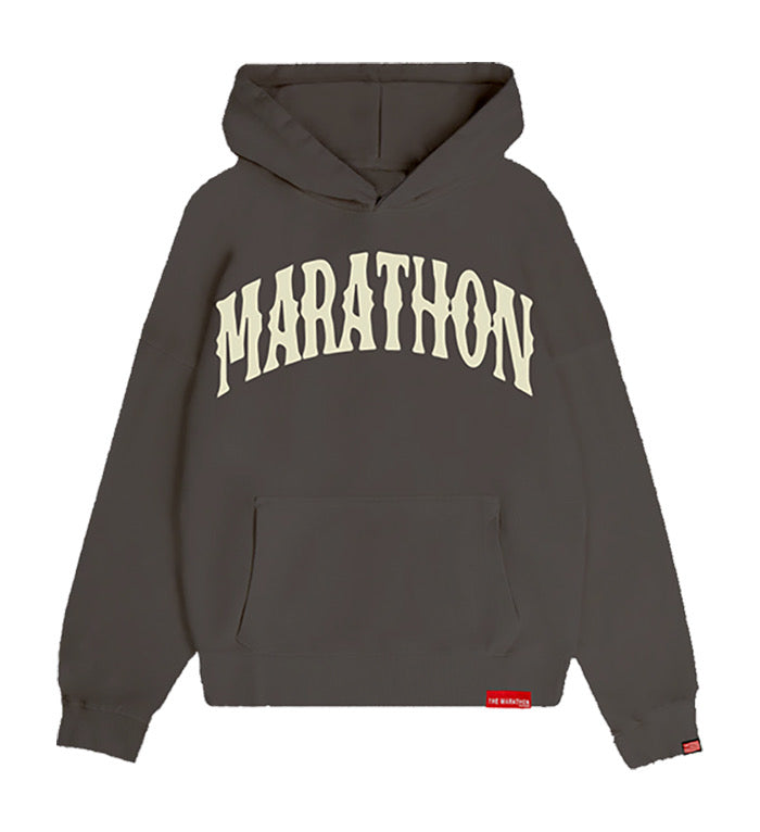 Marathon Vintage Arch Hoodie - Asphalt/Cream