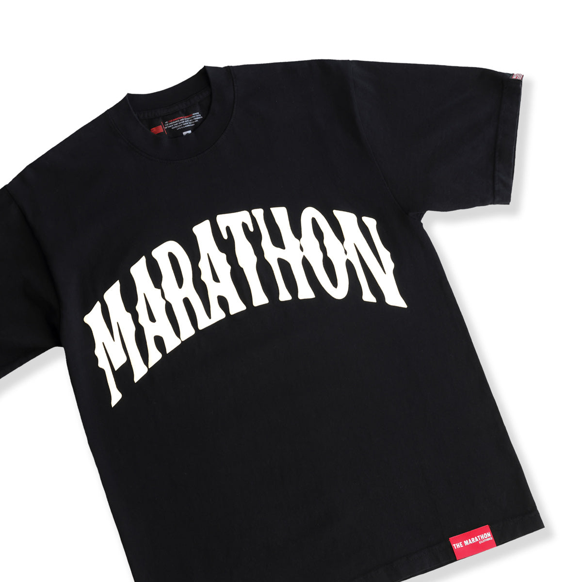 Marathon Vintage Arch T-Shirt - Black/Cream - Detail