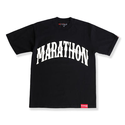 Marathon Vintage Arch T-Shirt - Black/Cream - Front