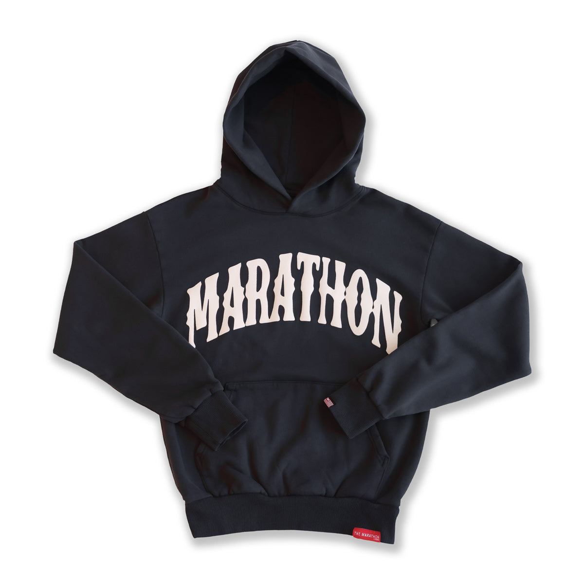 Marathon Vintage Arch Hoodie - Black/Cream - Front
