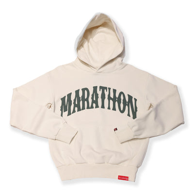 Marathon Vintage Arch Hoodie - Stone/Black - Front