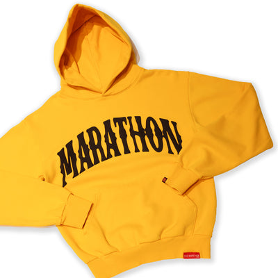 Marathon Vintage Arch Hoodie - Sports Gold/Black - Detail