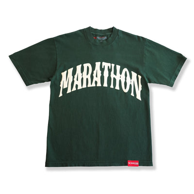 Marathon Vintage Arch T-Shirt - Ivy/Cream - Front