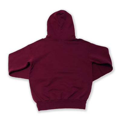 Marathon Vintage Arch Hoodie - Maroon/Cream - Back