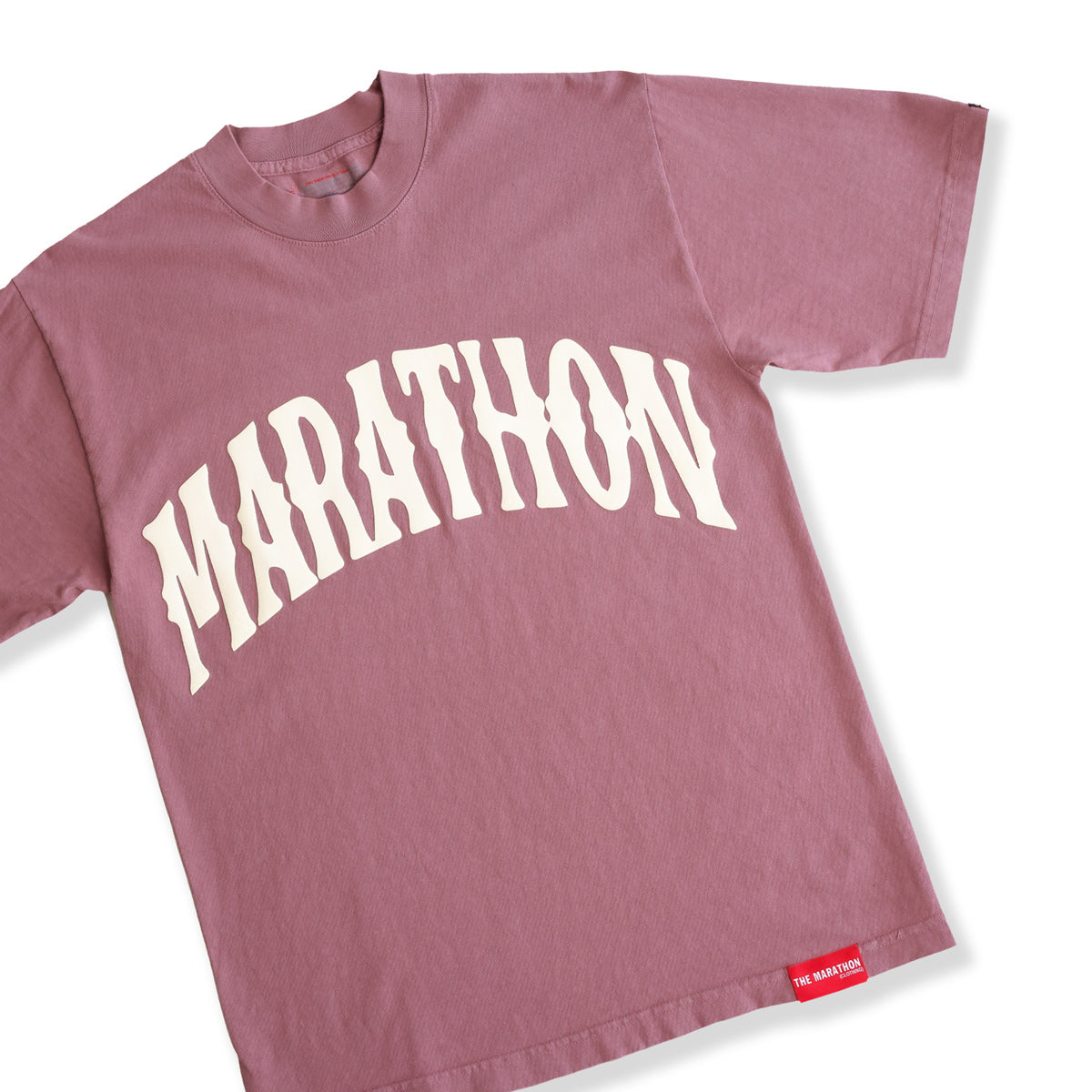 Marathon Vintage Arch T-Shirt - Mauve/Cream - Detail