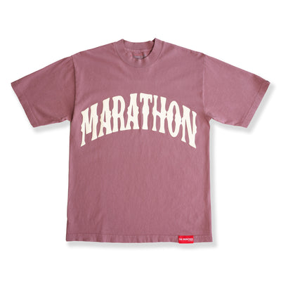 Marathon Vintage Arch T-Shirt - Mauve/Cream - Front