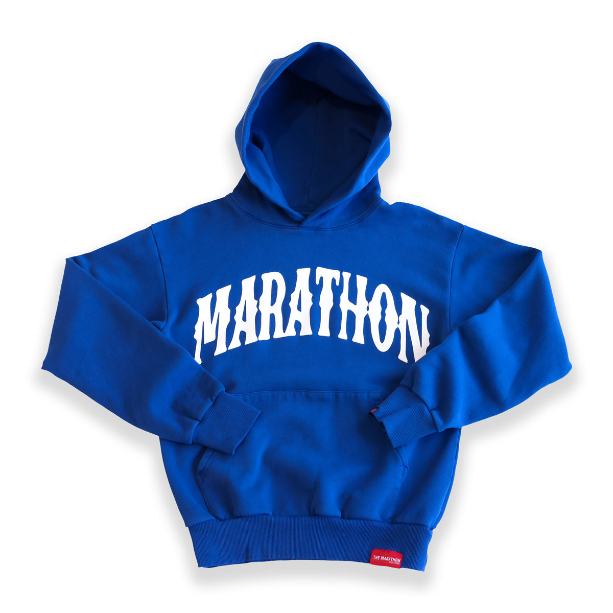 Marathon Vintage Arch Hoodie - Royal/White - Front