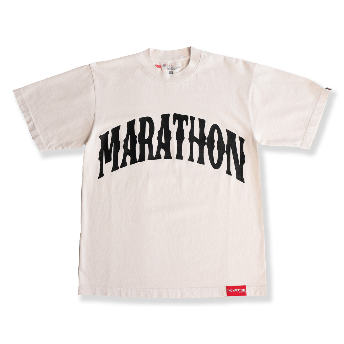 Marathon Vintage Arch T-Shirt - Stone/Black - Front
