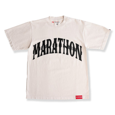 Marathon Vintage Arch T-Shirt - Stone/Black - Front